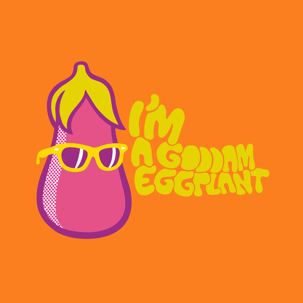 Illustration Fun Eggplant