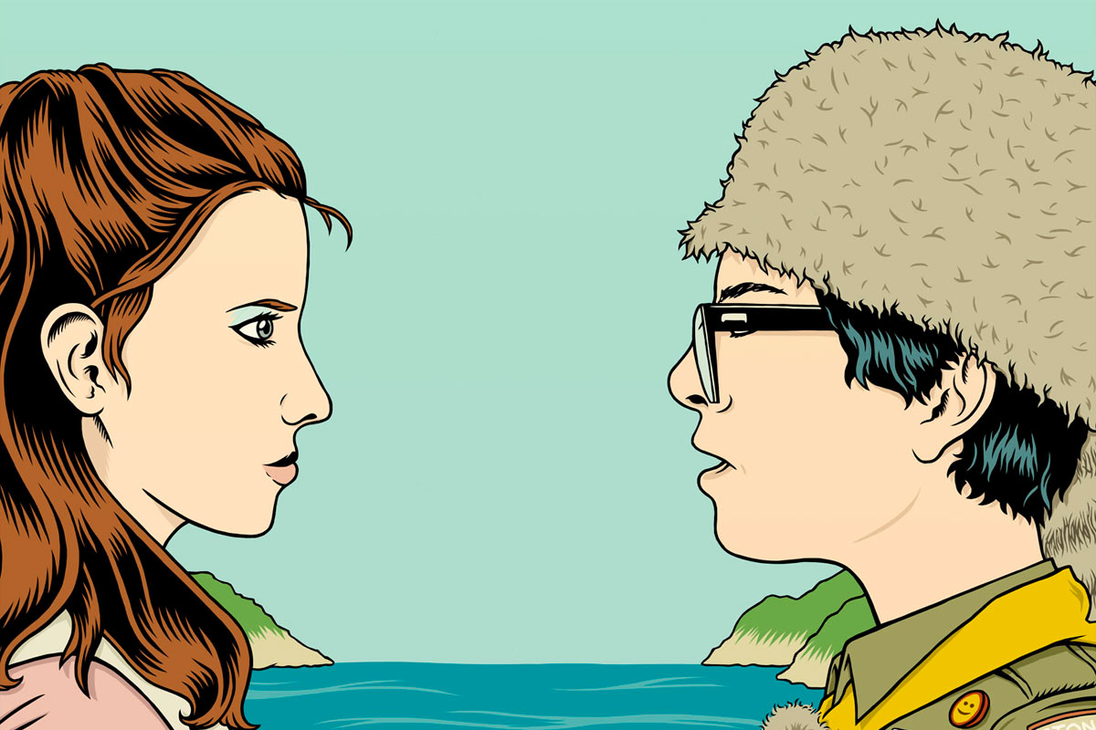 Affiche illustratée Moonrise Kingdom