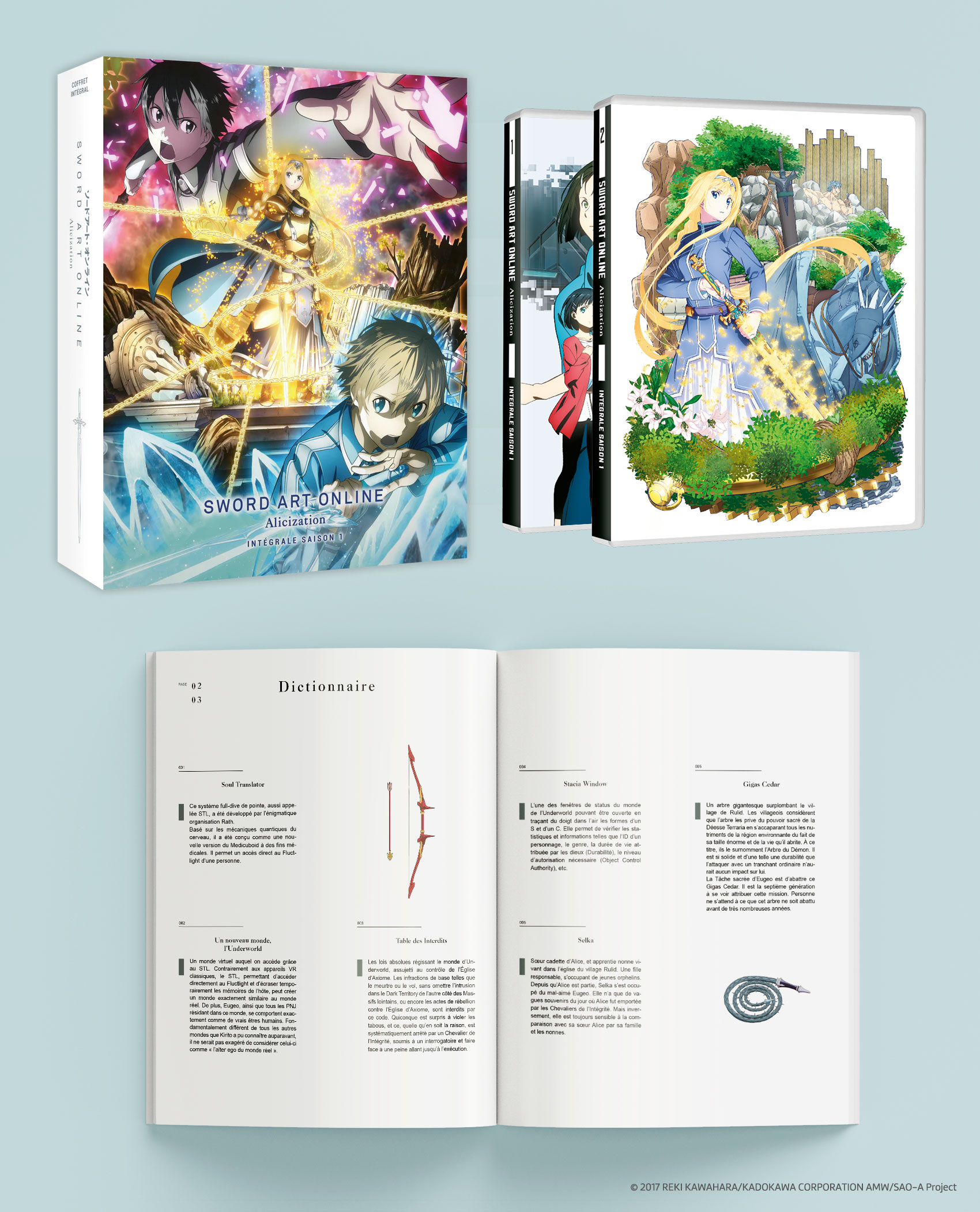 Coffret bluray et livret Sword Art Online Alicization