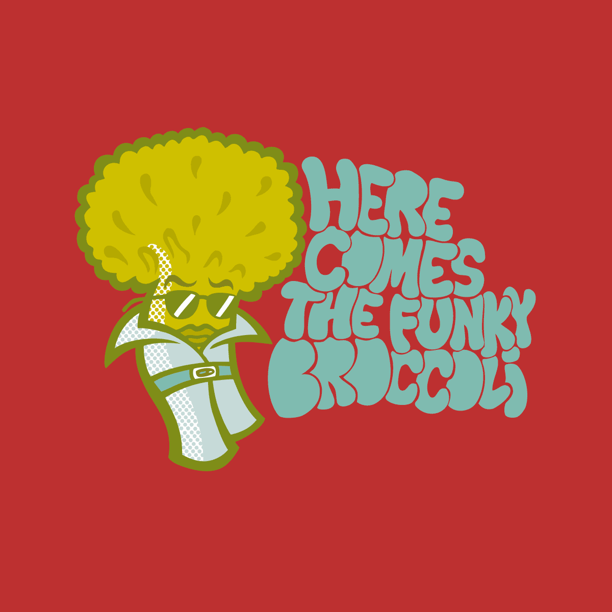 Illustration Funky Broccoli